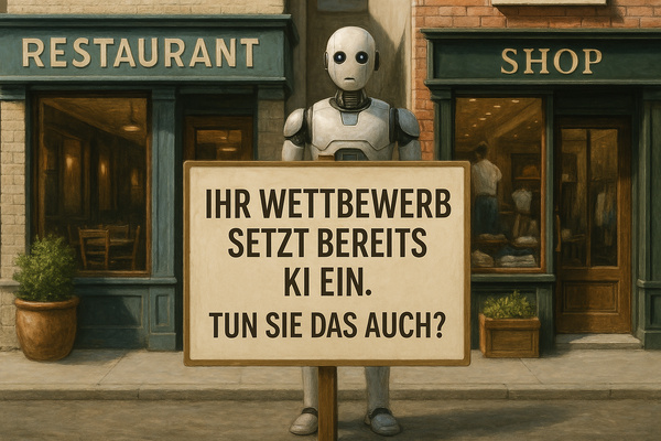 llustration des Einflusses von künstlicher Intelligenz auf das Marketing lokaler Unternehmen llustration des Einflusses von künstlicher Intelligenz auf das Marketing lokaler Unternehmen
