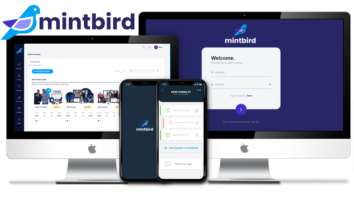 Mintbird va vous permettre de créer vos tunnels de vente et vos panier d'achats en ligne en 2 minutes. Enregistrez-vous en cliquant sur ce lien pour participer au lancement de mintbird: https://smartketinglinks.com/mintbird