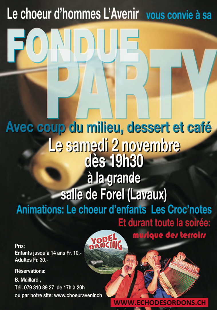 Fondue, Youtze, coup du milieu et Rock and Roll Fondue, Youtze, coup du milieu et Rock and Roll